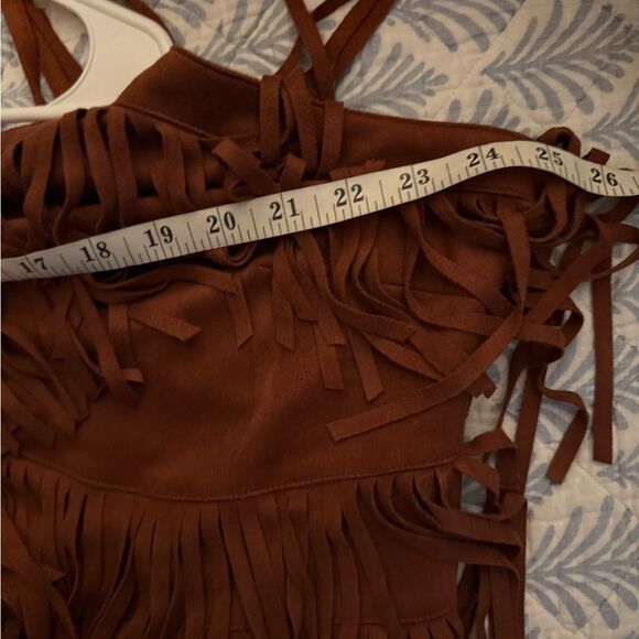 Idyllwind by Miranda Lambert Brixworth Terracotta Fringe Mini Dress - Picture 12 of 15